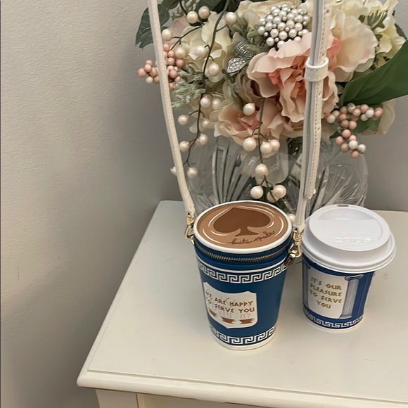 Kate Spade Blue and White Coffee Cup Handbag - Picture 3 of 13